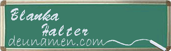 Blanka Halter Visitenkarte